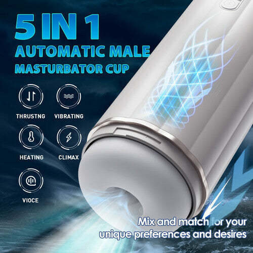 Buyging™ Bluetooth Infinitely Adjustable Thrusting Vibrating Heating Male Masturbator