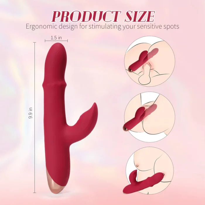 Lilian -  G-spot Vibrator with Beads Ring and Clit Stimulator