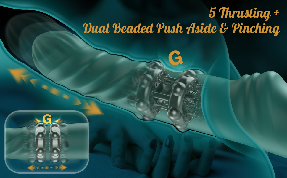 BuyGing 3IN1 Dual Bead 5 Push Aside 10 Vibration Modes G-spot Vibrator