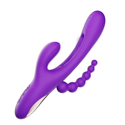 Buyging™ Rabbit Tapping G-spot Vibrator with Anal Beads for Triple Stimulations