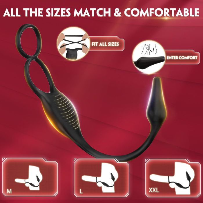 Buyging™ ARCHIE 4 in 1 Vibrating Prostate Massager and Cock Ring with Remote Control