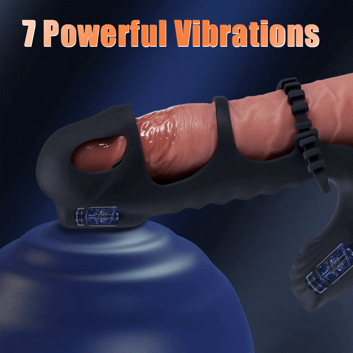 Buyging™ Dual Motor 7 Vibrating Penis Sleeve and Vibrator 2-in-1 Adult Toy