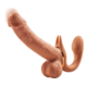 Buyging™ 9 Vibrating Telescopic Clitoral Strap On Adjustable Lifelike Dildo Rabbit Ear Double Ended