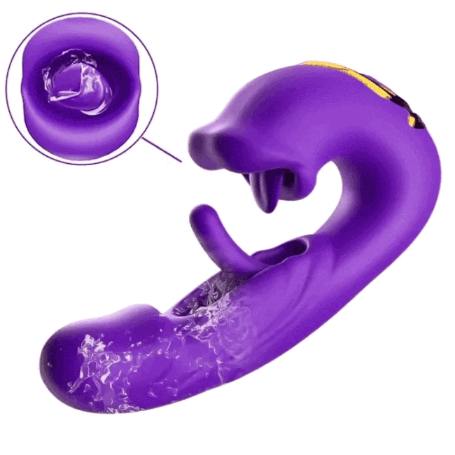Buyging™ G-spot Vibrator Women Sex Toy with 7 Flapping Vibrating & 5 Licking Sucking Modes