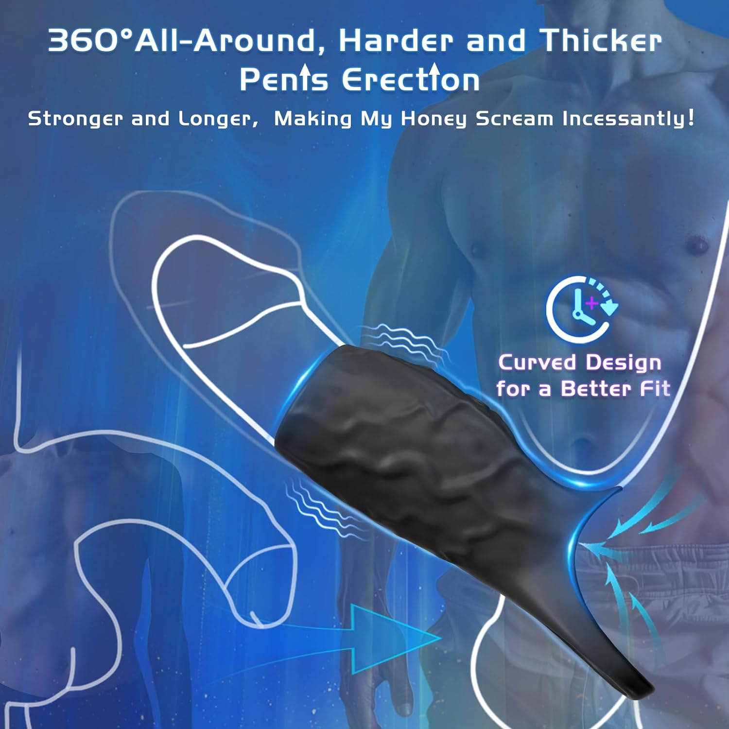 Buyging™ Penis Ring Vibrator Delay Ejaculation Erection Enhancement