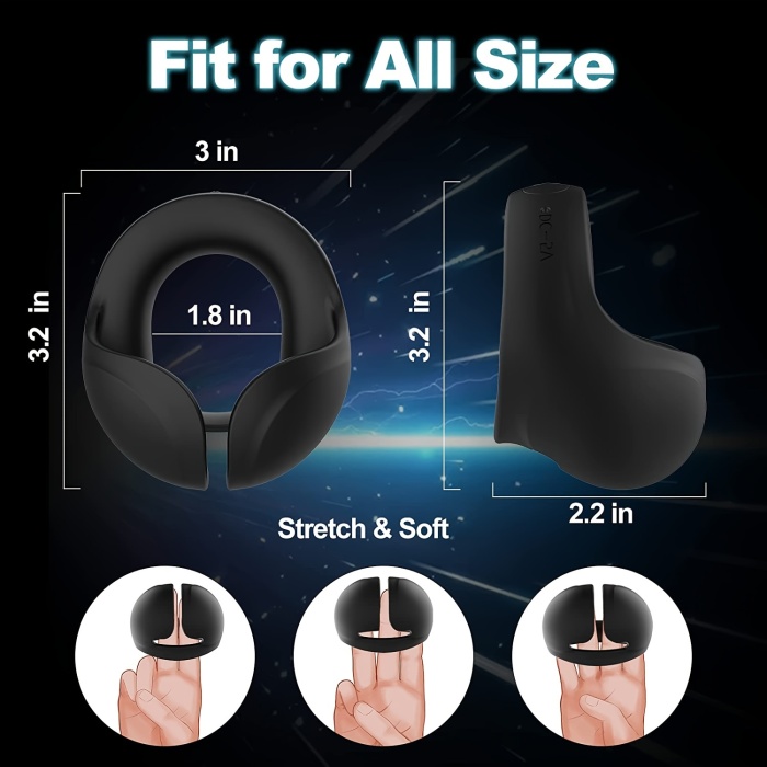 Buyging™ 10 Vibrating Silicone Cock Ring with Wings for Male Enhancement