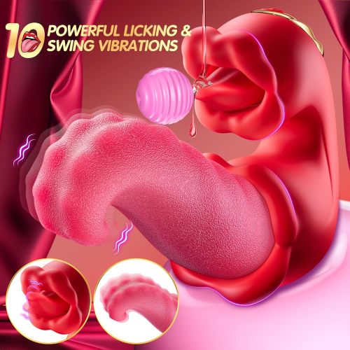 Buyging™ Twin Rose Tongue Teasing & Vibrating G Spot Vibrator