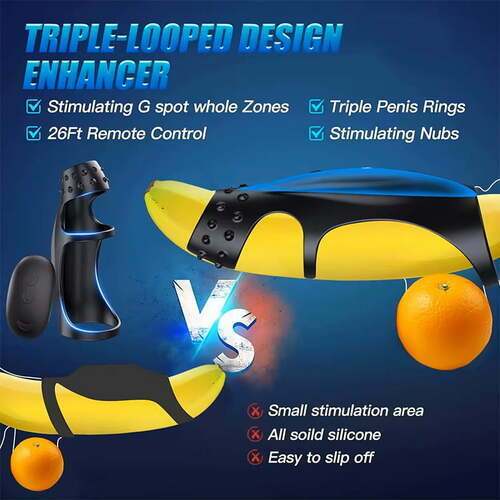 Buyging™ 10 Vibrating Cock Ring with G-spot Stimulation and Remote Control
