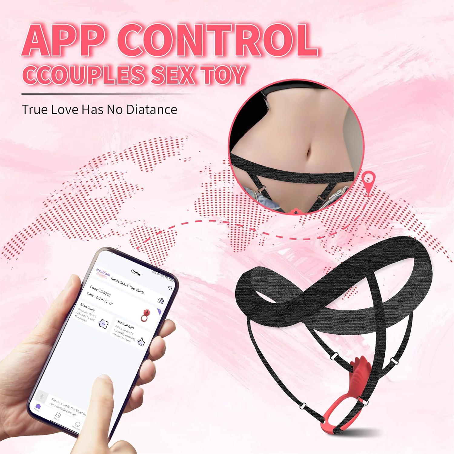 Buyging™ APP & Remote Control Vibrators Couple Sex Toy with 9 Vibration Modes