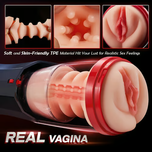 Male Sex Toys Automatic Male Masturbator CLIMBER - Lifelike Automatic 5 Thrusting 10 Vibrating Vocable Masturbation Cup
