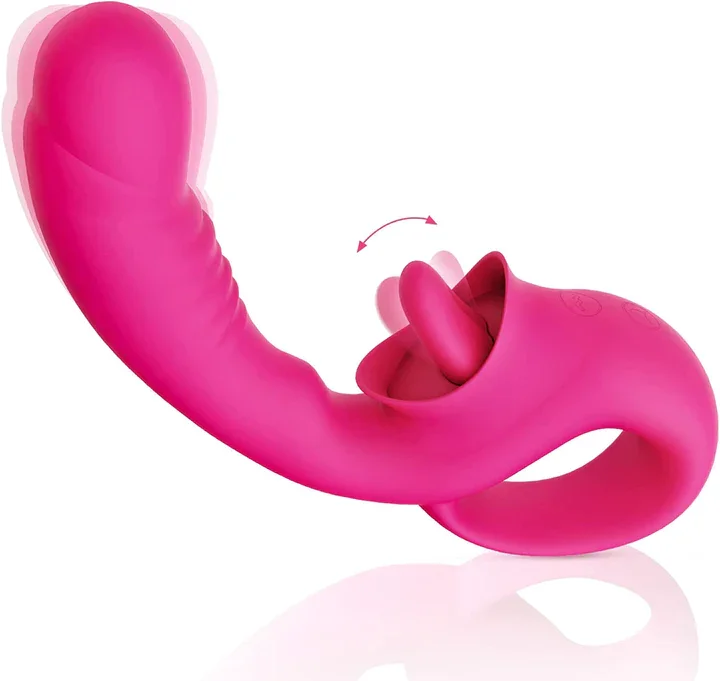 Hotlovevibe™ G-spot vibrator offers 10 licking and vibration patterns for women