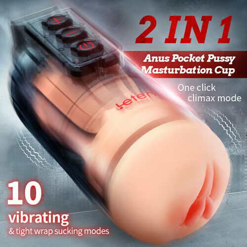 LETEN App Control 10 Vibrating Masturbator and Pussy Pocket Male Sex Toys Automatic Male Masturbator