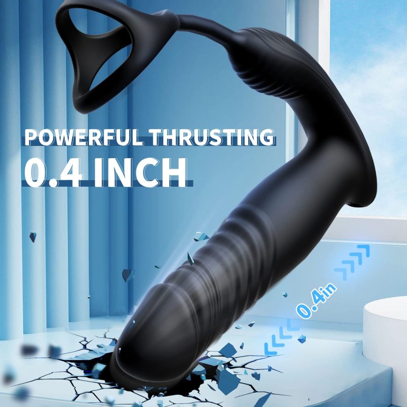 Hotlovevibe™ 6 Mode Prostate Massager with Cock Ring, App and Remote Control for Couples