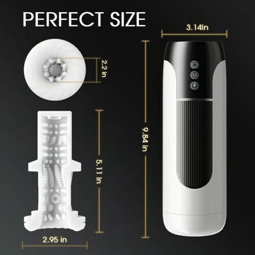 Wearable 7 Thrusting & Vibrating Heating Vocable Masturbation Cup Male Sex Toys Automatic Male Masturbator