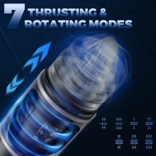7 Thrusting Rotation Male Masturbation with Suction Base Male Sex Toys Automatic Male Masturbator