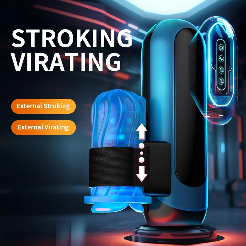 External Auto Stroker Thrusting Vibrating Multi Adapteable Low Noise Male Sex Toys Automatic Male Masturbator