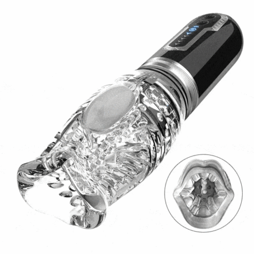 Amber-Double Egg Vibrators 5 Thrusting Rotation 7 Vibrating Oral Sex Handheld Male Sex Toys Automatic Male Masturbator