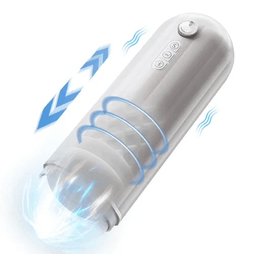Bluetooth Infinitely Adjustable Thrusting Vibrating Heating Male Sex Toys Automatic Male Masturbator