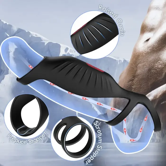 Pleasure Fusion Pro 9 Vibration Modes Efficient&Flexible Cock Ring