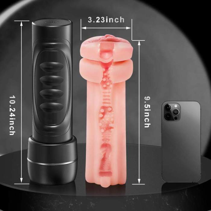 Edenlegend Black Flashlight-like Manual Masturbation Cup