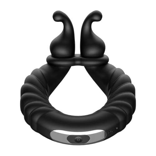 Hare Buddy-Separable Rabbit Rocker 10 Vibrating Cock Ring for Couple Play