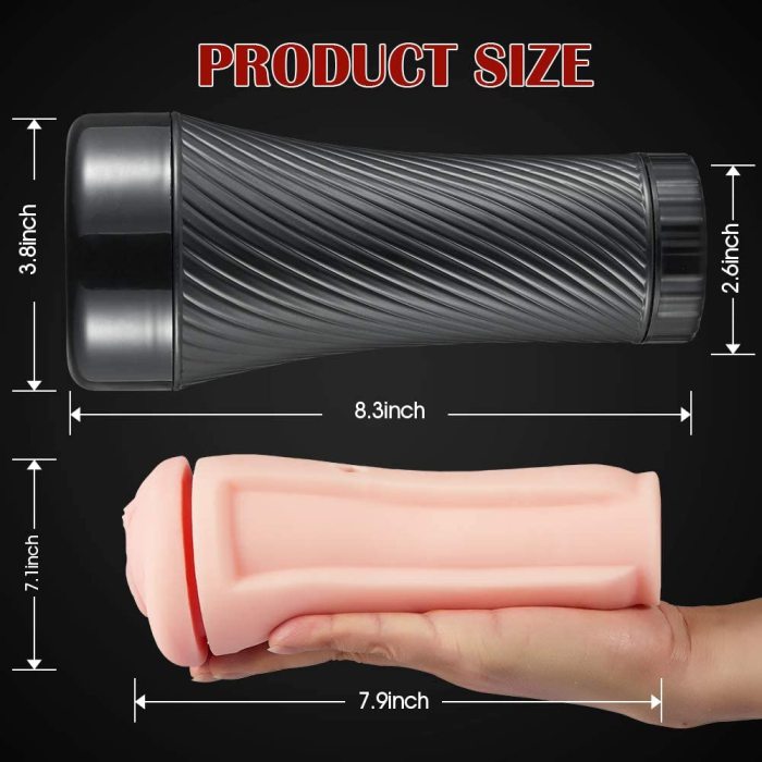 2 in 1 Thrill Realistic Textured Vagina Pocket Pussy Stroker