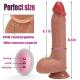 Remote Wiggling Vibrating Heating Realistic Dildo with Balls