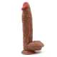 10.6in Huge Double Liquid Silicone Brown Realistic Dildo