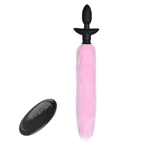 Pink FOX TAIL Anal Plug