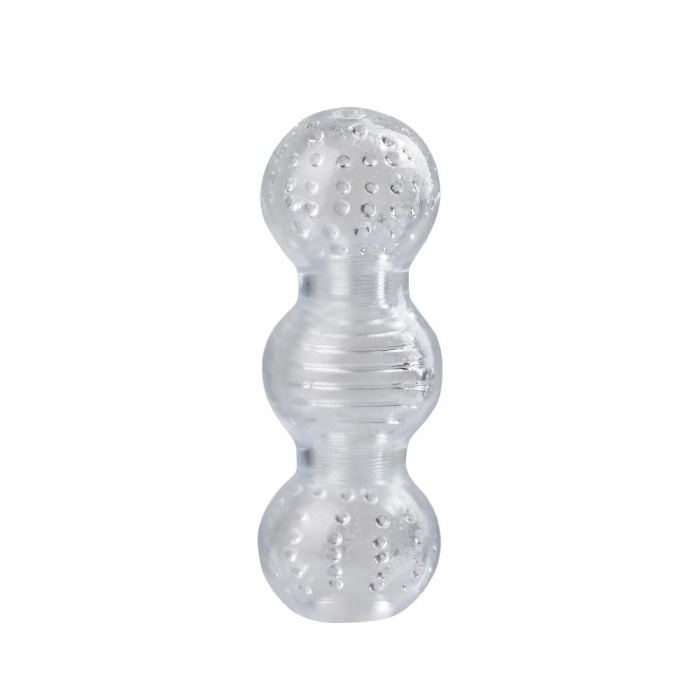 5.7” Clear 3-Ball Male Masturbator