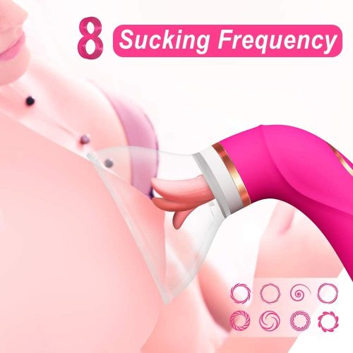 Edenlegend clitoral suction tongue vibrator has 8 powerful sucking modes and 5 licking modes