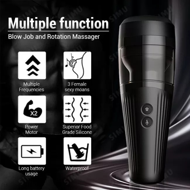 Edenlegend Handsfree Masturbator | Thrusting Sex Toy Vibrating Cup