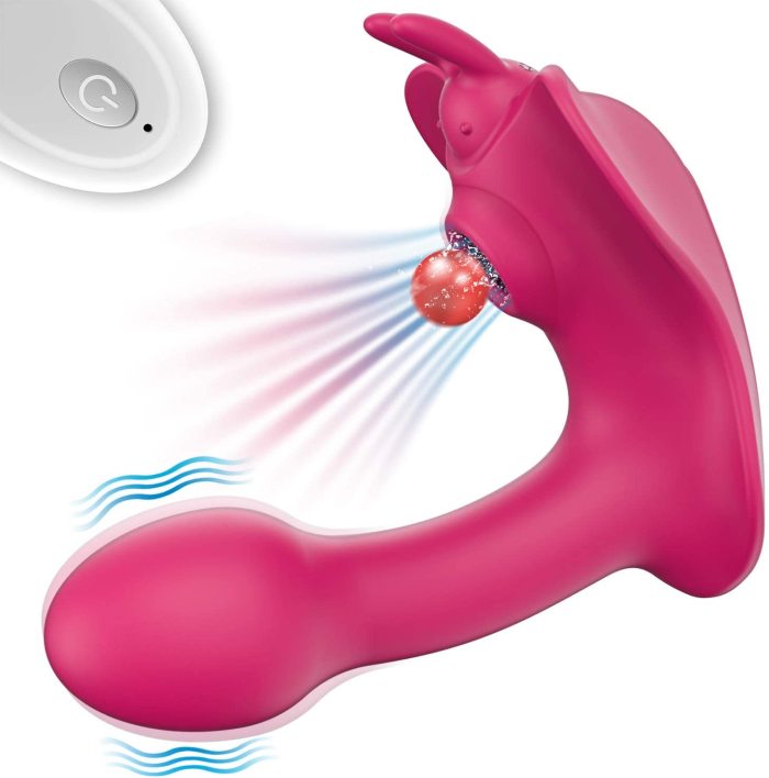 Clitoral Sucking Vibrator - BOMBEX Van, Remote G Spot Stimulator and Clit Sucker Butterfly Vibrator, 10 Powerful Modes, Waterproof & Rechargeable Adult Sex Toys for Women Pleasure