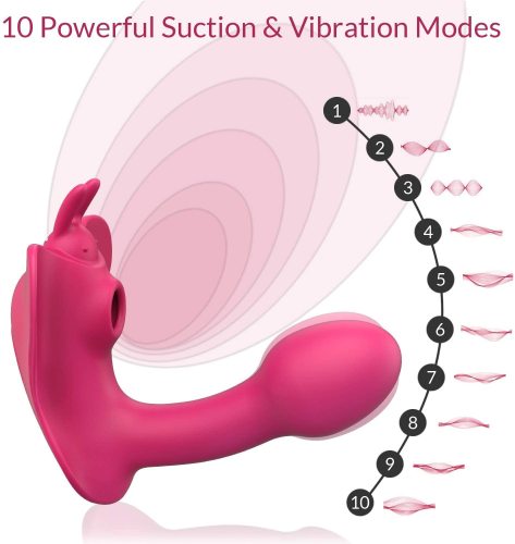 Clitoral Sucking Vibrator - BOMBEX Van, Remote G Spot Stimulator and Clit Sucker Butterfly Vibrator, 10 Powerful Modes, Waterproof & Rechargeable Adult Sex Toys for Women Pleasure