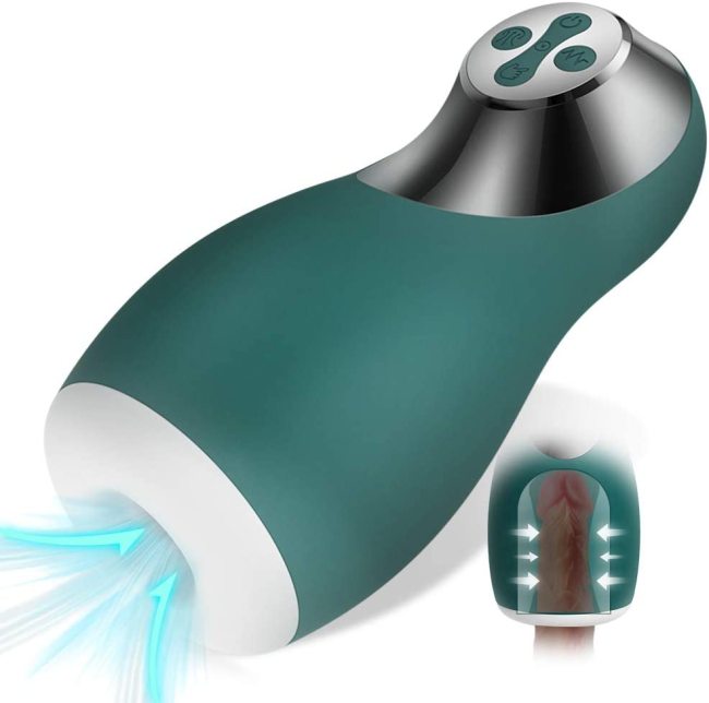 Vibrating Male Masturbator Cup with 3 Swallow Suction & 10 Vibration