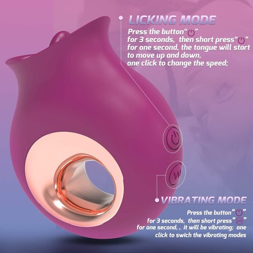 PHANXY 2 in 1 Licking & Vibrating Nipples Clitoral Stimulator with 9 modes for Quick Orgasm,