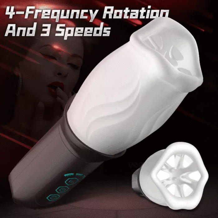 Bare Sleeve 4-frequncy rotation 3 speeds Oral Sex Masturbator