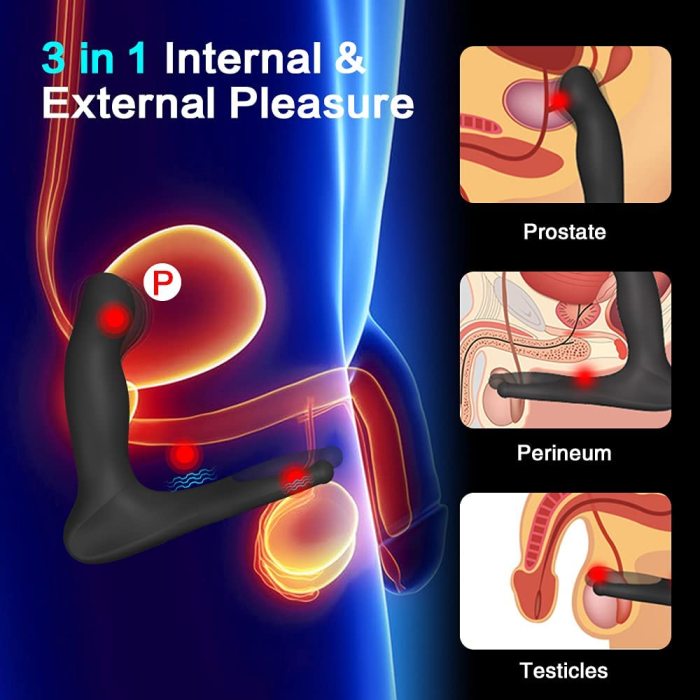 10 Modes Heating Vibrating Butt Plug Stimulator