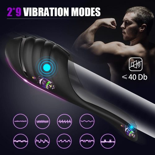 Adjustable Handheld Penis Vibrator Male Masturbators for Glans Testicle