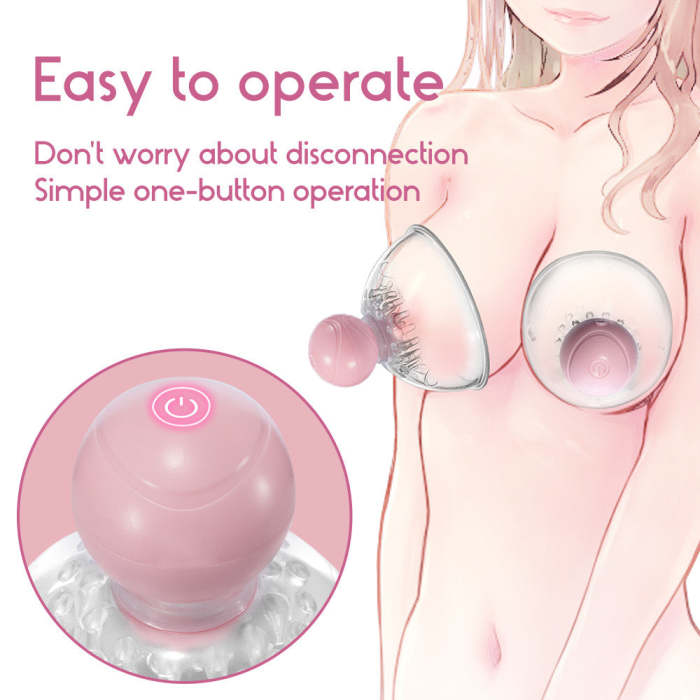 10 Vibration 360 Rotational Stimulation Nipple Suckers