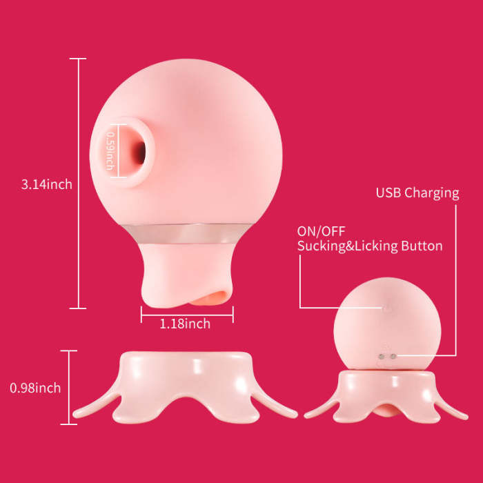 Lolita-Electric 7 Sucking&Licking Baby Octopus Stimulator For Beginner
