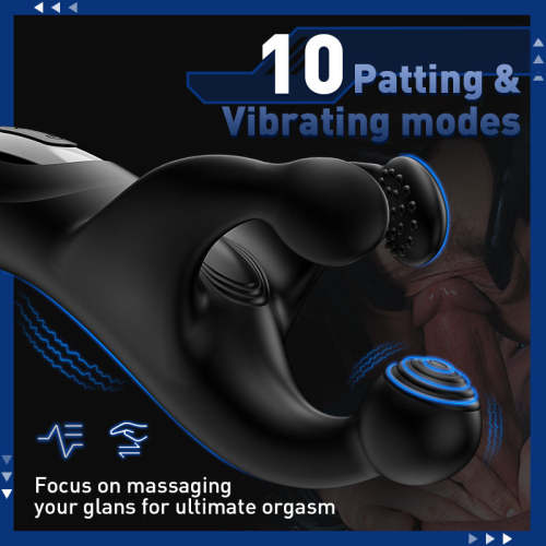 KRANICH 10 Patting & 10 Vibrating Male Vibrating Glans Trainer Stimulator