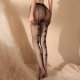 Edenlegend Sexy Cutout Fishnet Graphic Bow Stockings