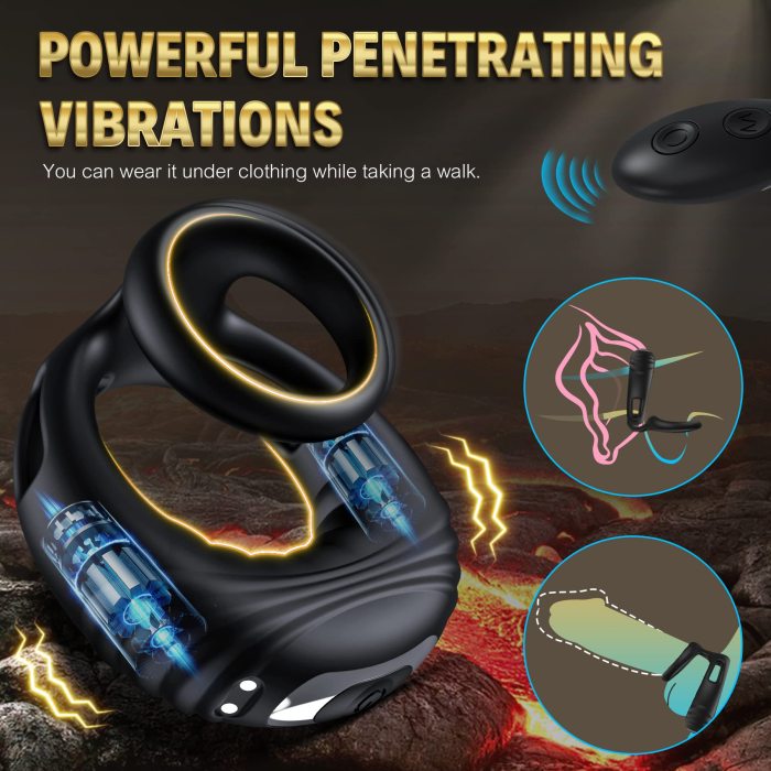 Remote Vibrating Cock Ring - Edenlegend™, Silicone Penis Ring with 10 Intense Vibrations