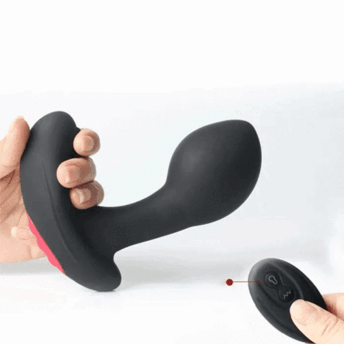 Inflatable Butt Plug Vibrator Wireless Remote Control Male Prostate Massager
