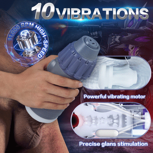 Leten 10 Suctions 10 Vibrations with Sexy Female Moaning Bullet-style Halloween Cosplay Masturbator