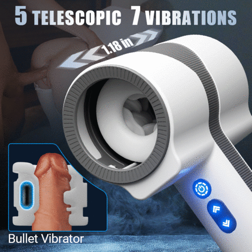 Dual-ended Automatic 5 Telescopic Rotation 7 Vibrations No Size Limit Handheld Male Masturbator