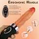 Riley 7 Wriggling Quiet 9 Vibrating Heating Vaginal Anal Vibrator Lifelike Dildo 9.65 Inch