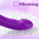 Loria for Couples 10 Tapping & Vibrating G-spot Clit Stimulator Strapless Double-ended Rmote Control Dildo
