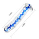 Frozen Sapphire Spiral Glass Dildo 6.18 Inch
